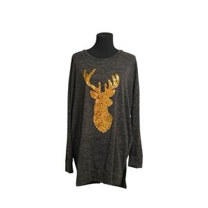 Boutique Reindeer Christmas Top 3X
